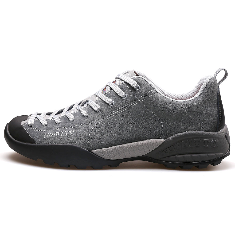 Gray sneaker with transparent sole on a white background