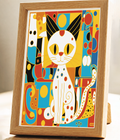 Abstract Cat Cloisonne Art Kit F07AM3-19-2-0