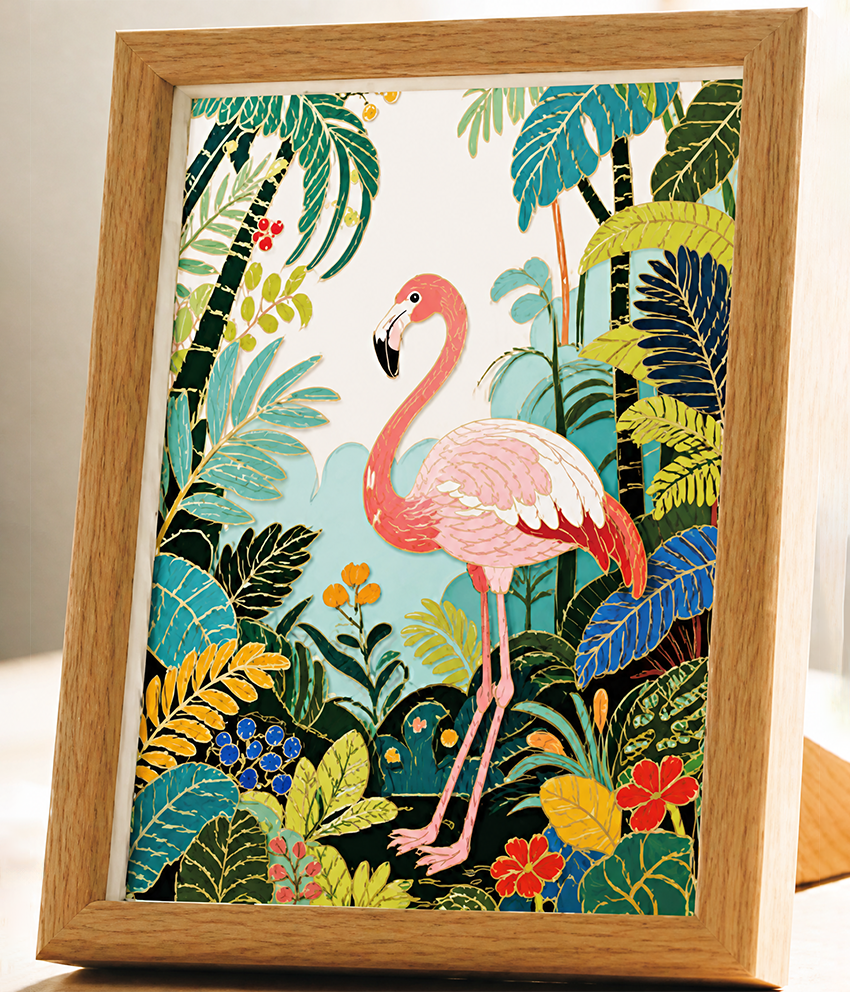Pink Flamingo Cloisonne Art Kit F07AM3-19-10-0