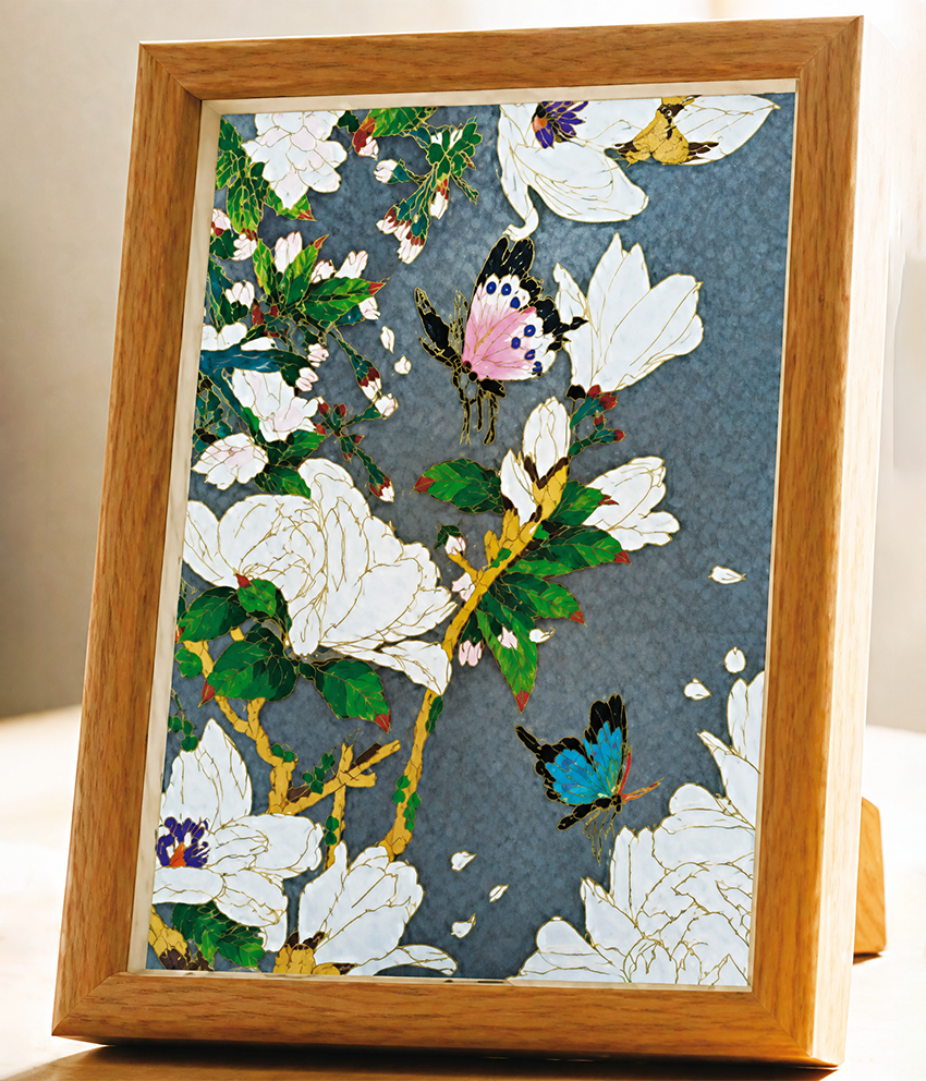 Magnolia and Butterflys Cloisonne Art Kit F07AM3-19-14-0