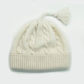 Baby Cashmere Cable Stitch Hat | Tassel Top | Sizes 3–12M