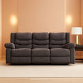 Gray Reclining Sofa With Waterfall Back For Living Room-0