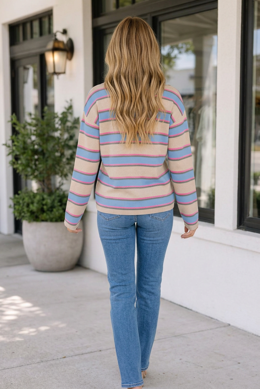 Carley Shoulder Loose Sweater-1