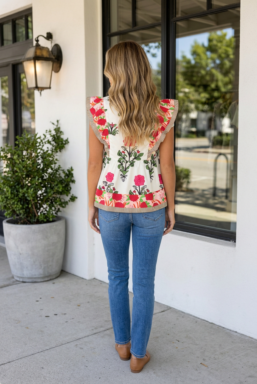 Madisen Flutter Sleeve Blouse-1