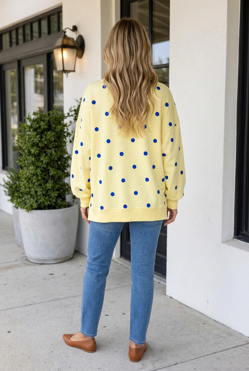 Mila Hem Pullover Top Long Sleeve Top-1