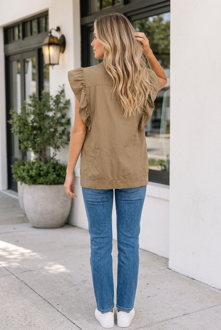 Harlee Ruffled Patchwork Jacket-1