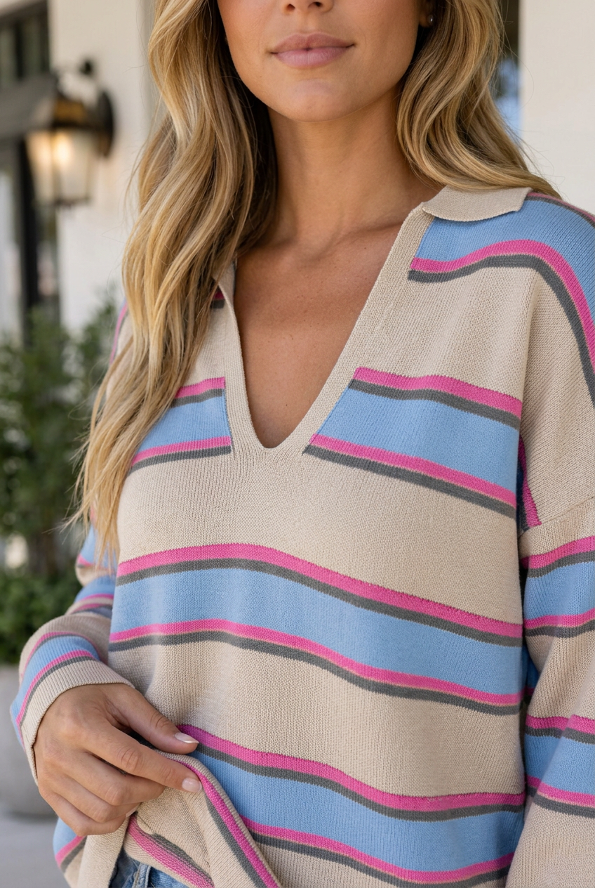 Carley Shoulder Loose Sweater-2