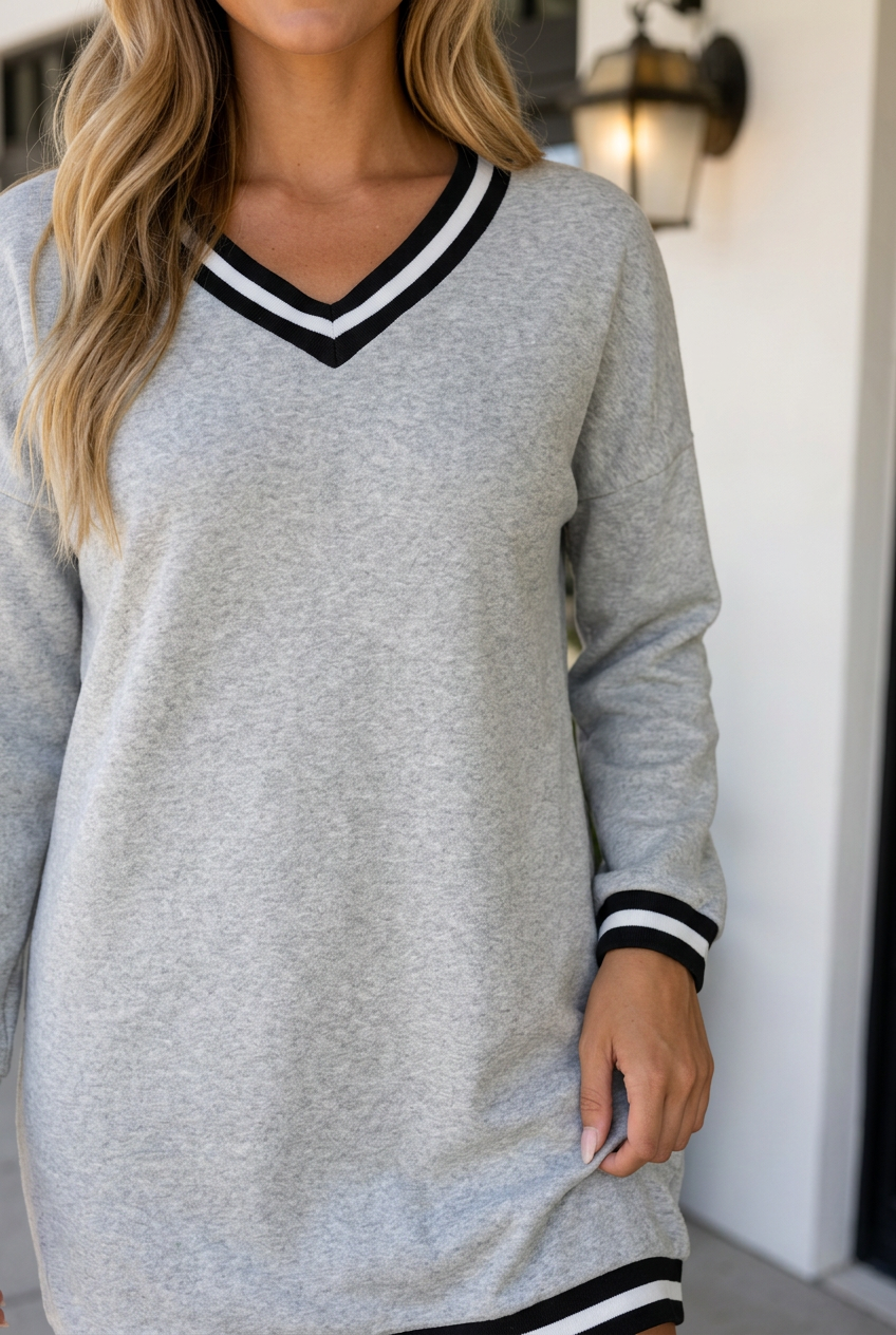 Alessandra Shirt Dress Long Sleeve Top-2