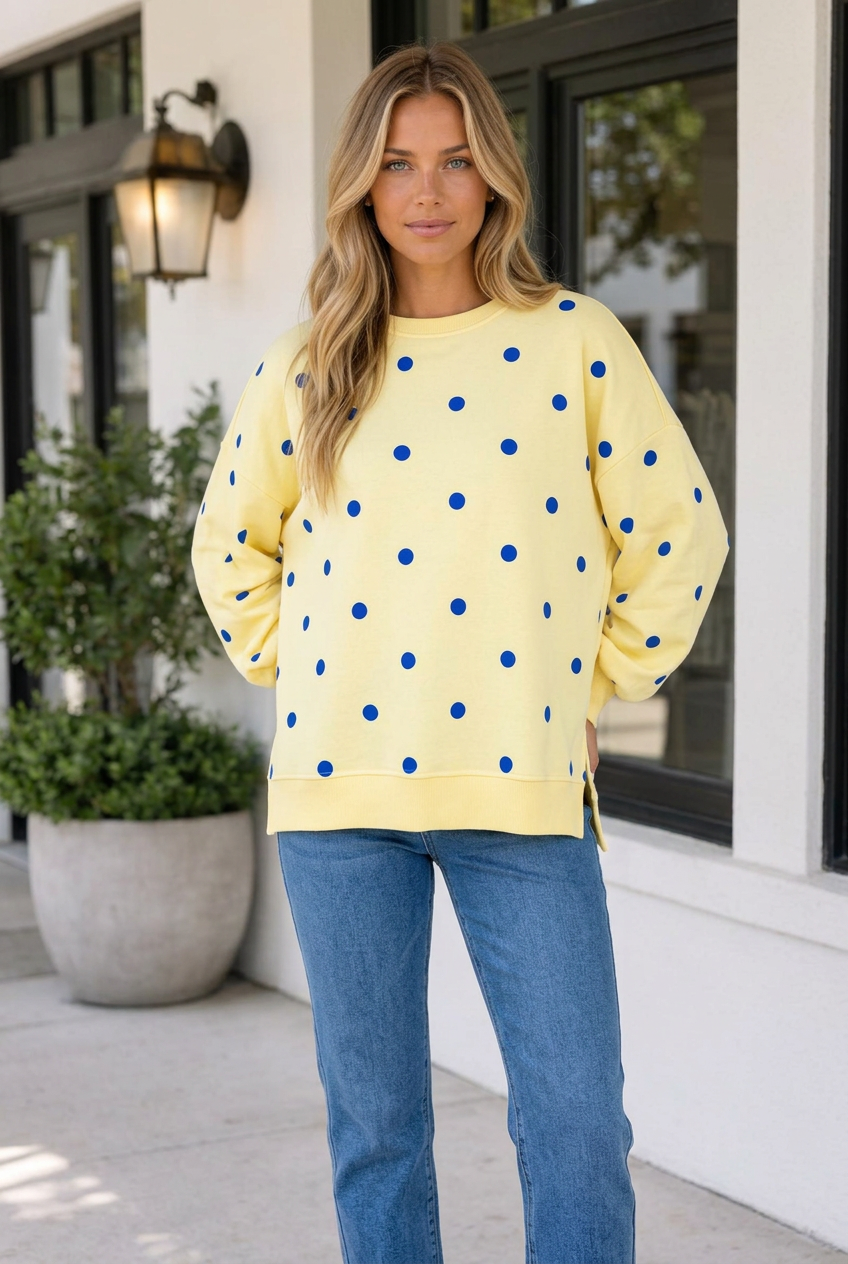 Mila Hem Pullover Top Long Sleeve Top-0