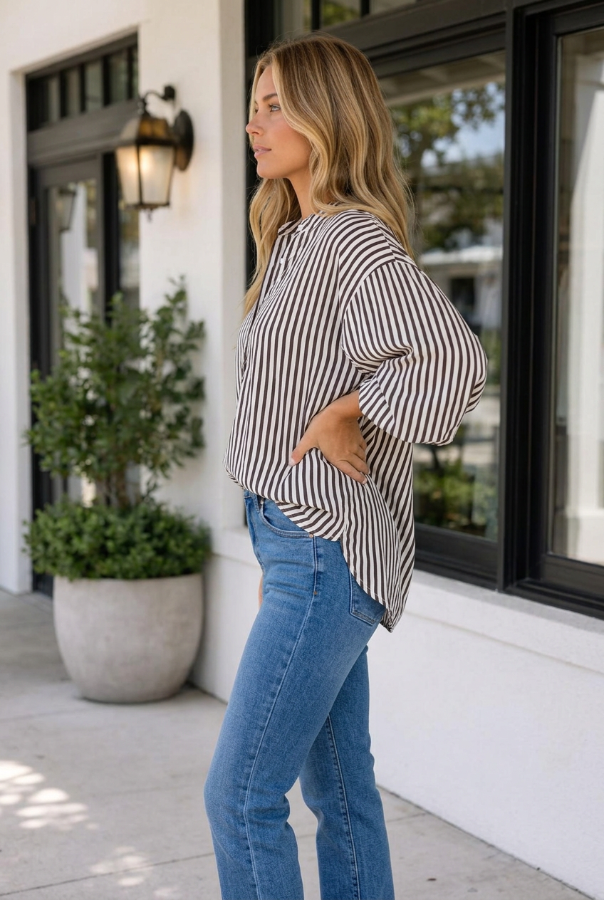 Raegan Half Sleeve Up Shirt-2