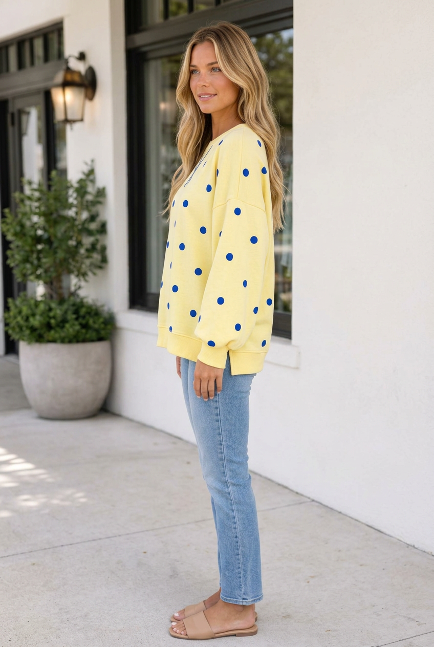 Mila Hem Pullover Top Long Sleeve Top-2