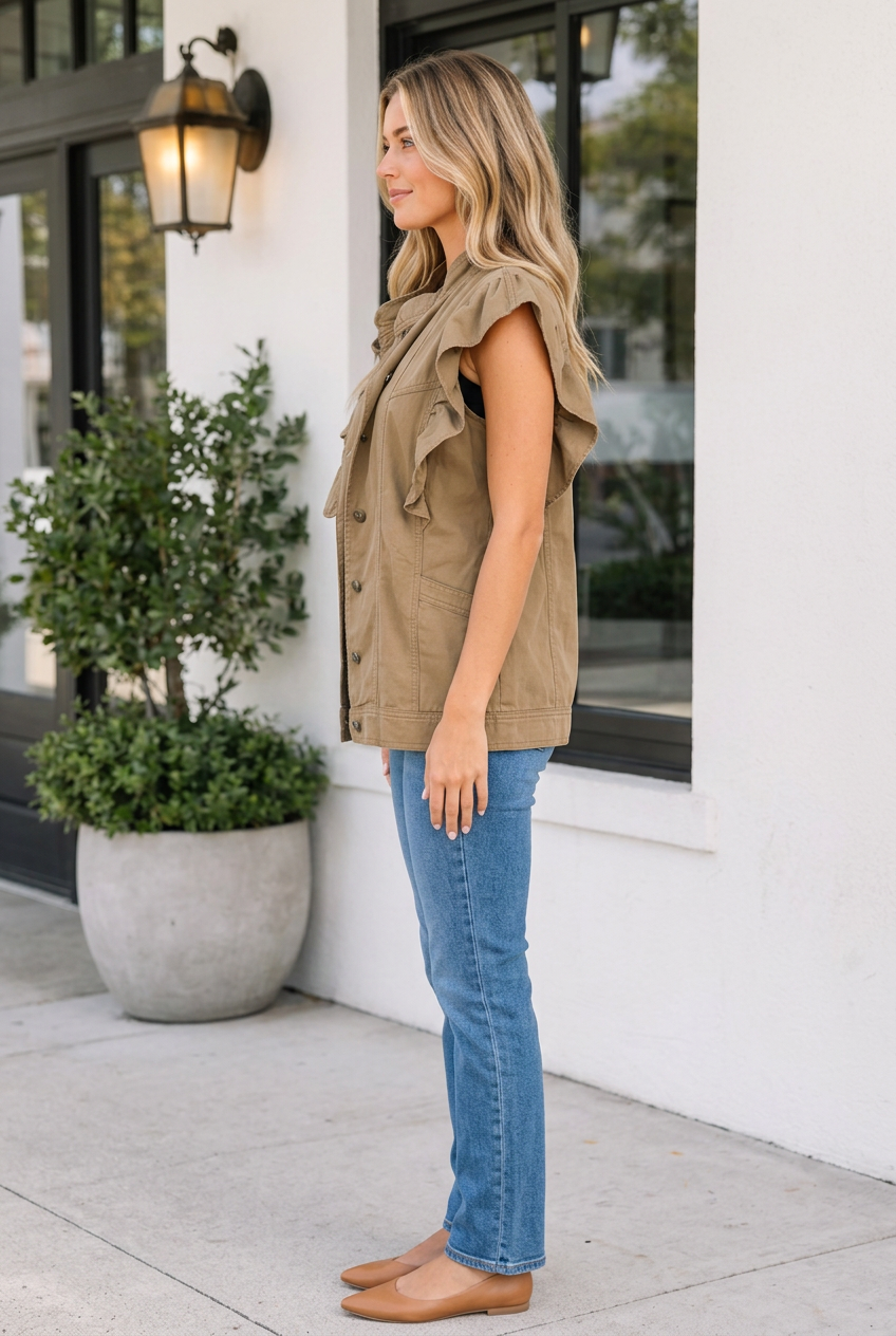 Harlee Ruffled Patchwork Jacket-2