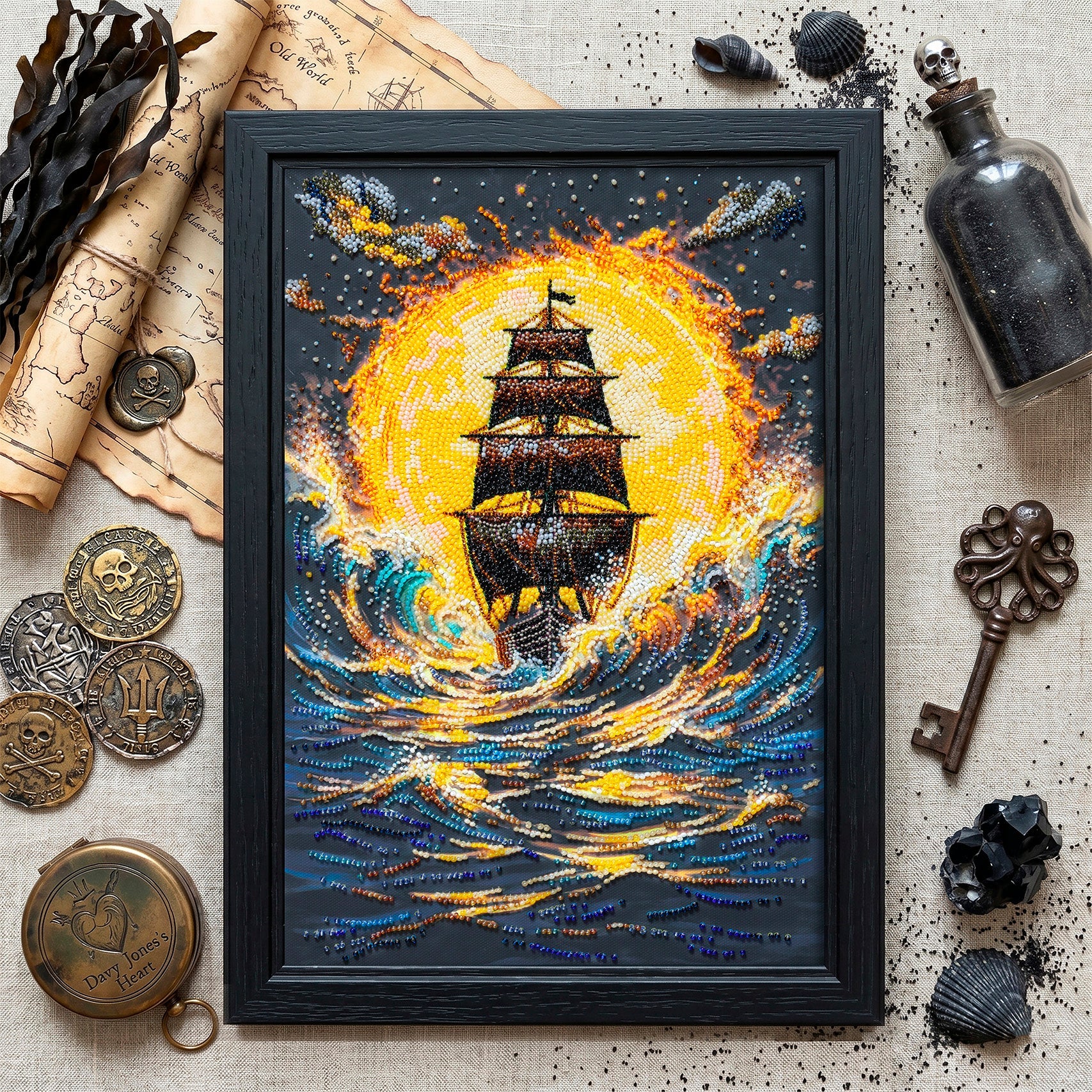 Main Bead Embroidery Kit - Under a Blazing Sun AB-976-1