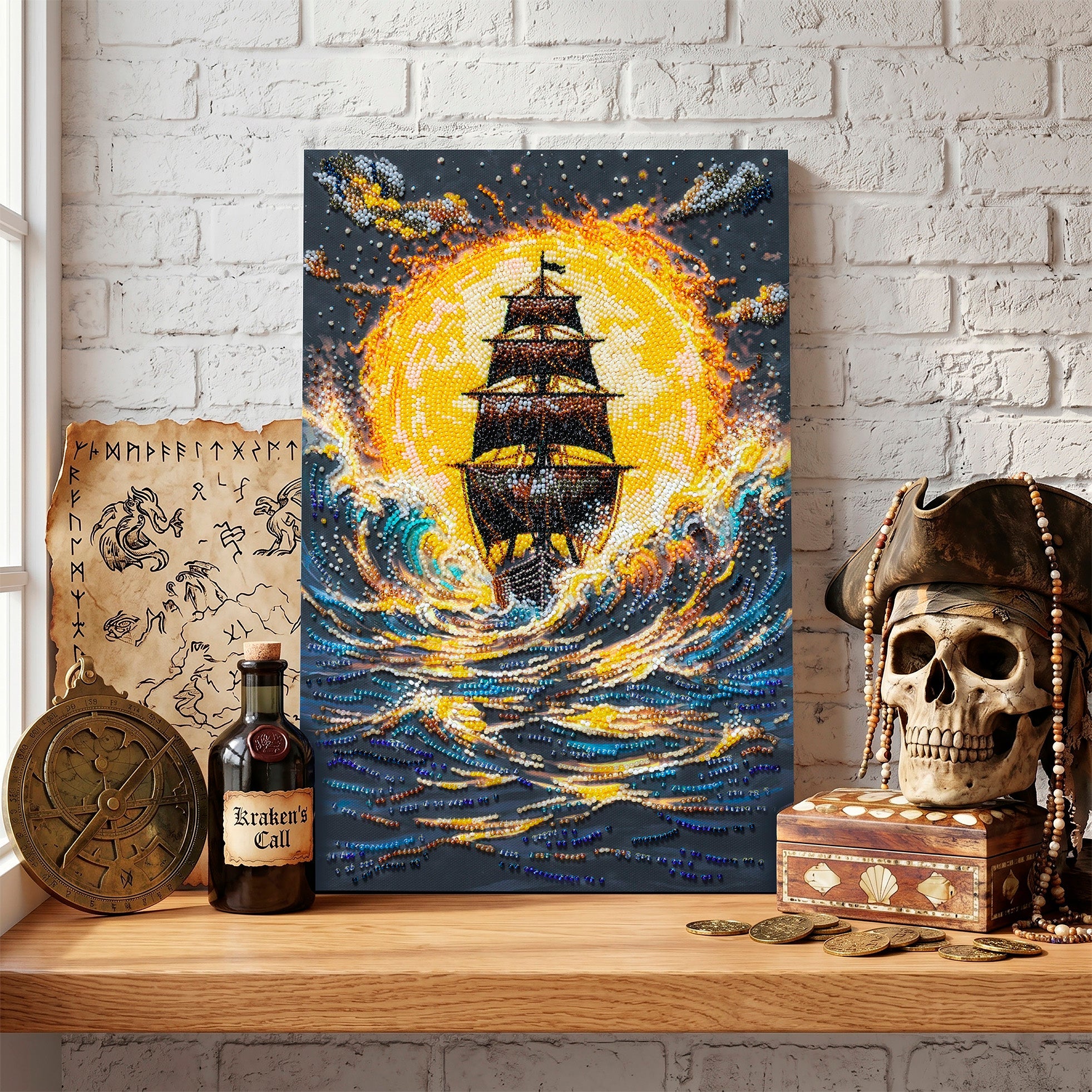 Main Bead Embroidery Kit - Under a Blazing Sun AB-976-2