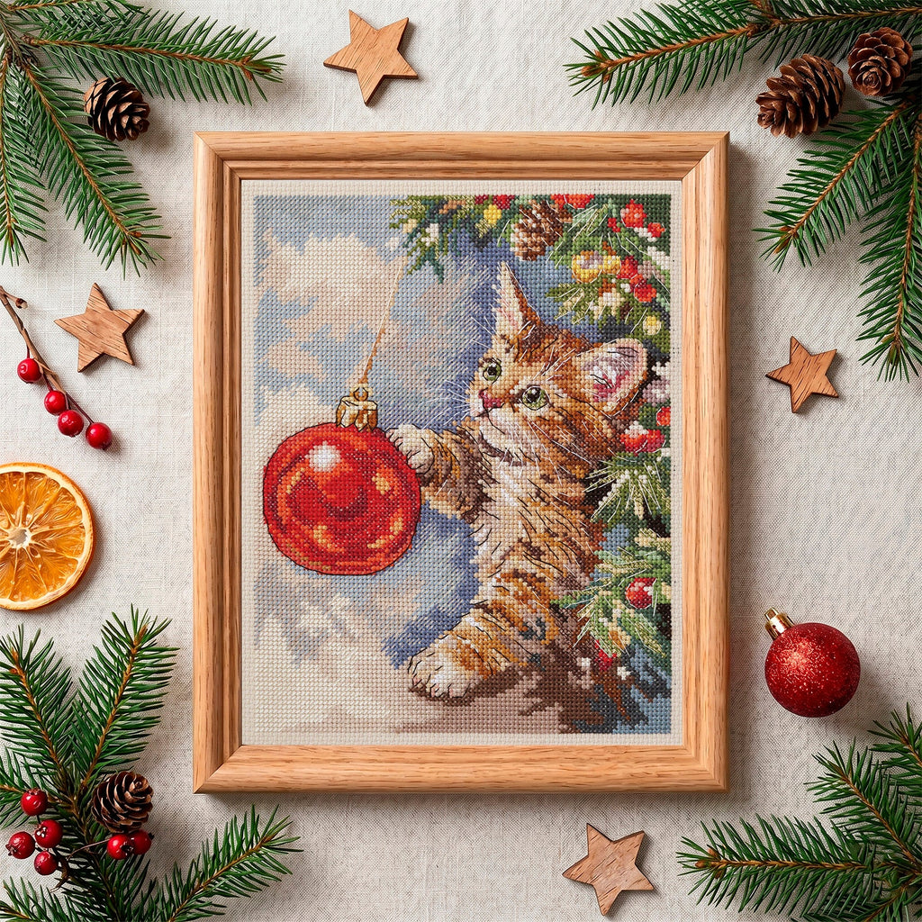 Cross-stitch kit - Furry rascal AH-328-1
