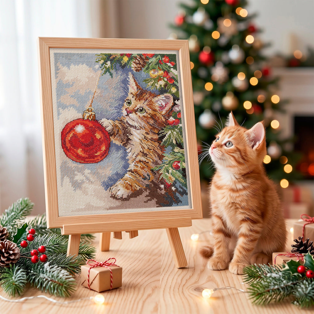Cross-stitch kit - Furry rascal AH-328-2