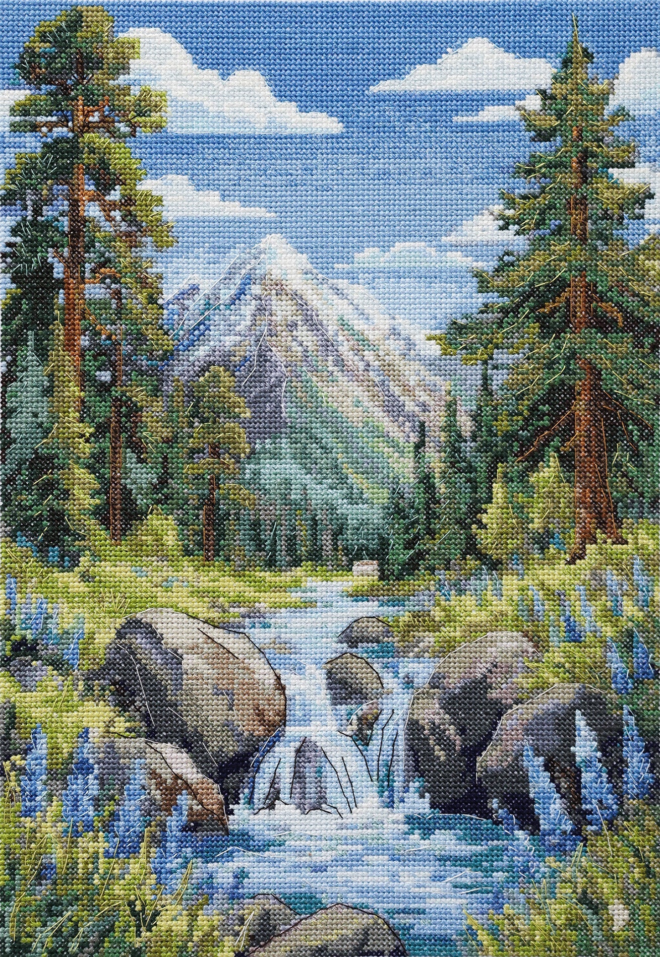 Cross-stitch kit - Faraway mountains AH-334-0