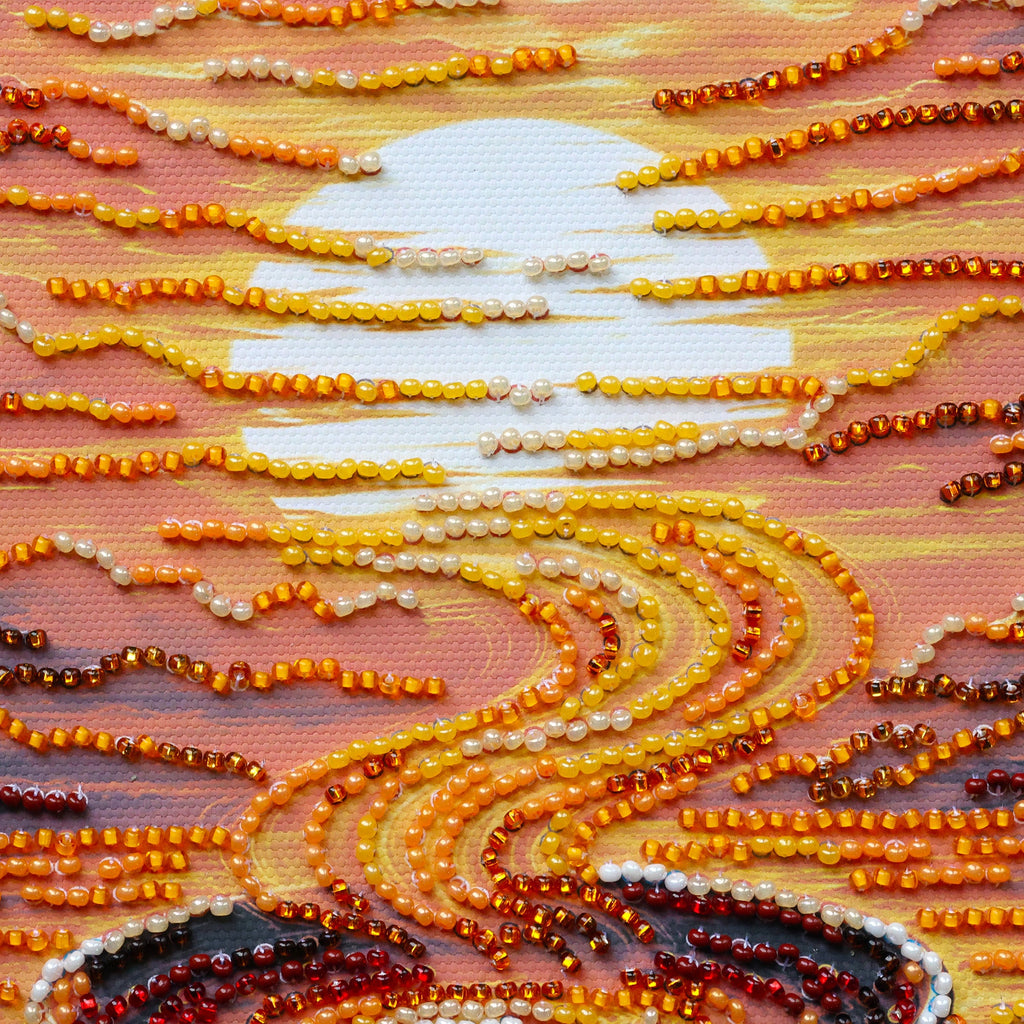 Mid-sized bead embroidery kit - Fragrant Coffee AMB-144-3