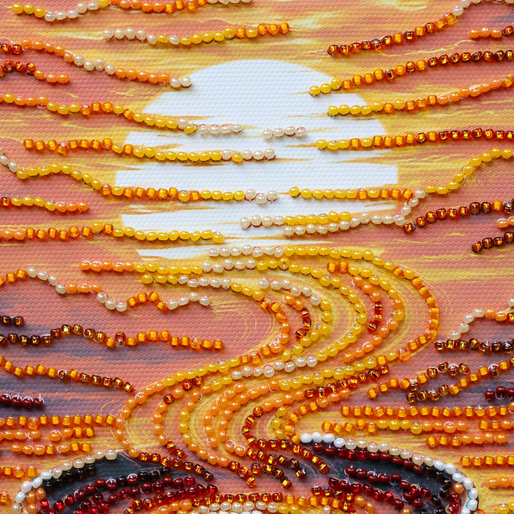 Mid-sized bead embroidery kit - Fragrant Coffee AMB-144-3