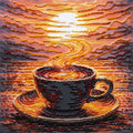 Mid-sized bead embroidery kit - Fragrant Coffee AMB-144-0