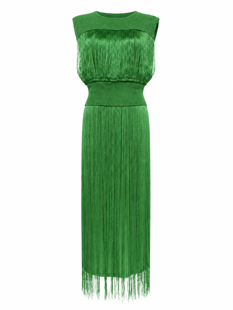 Radiant Tassel Maxi Dress