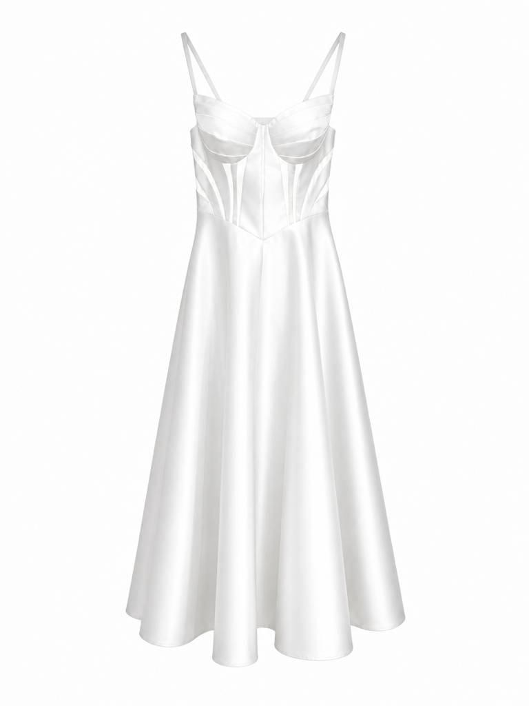 Elegant Waist Cinching Maxi Dress