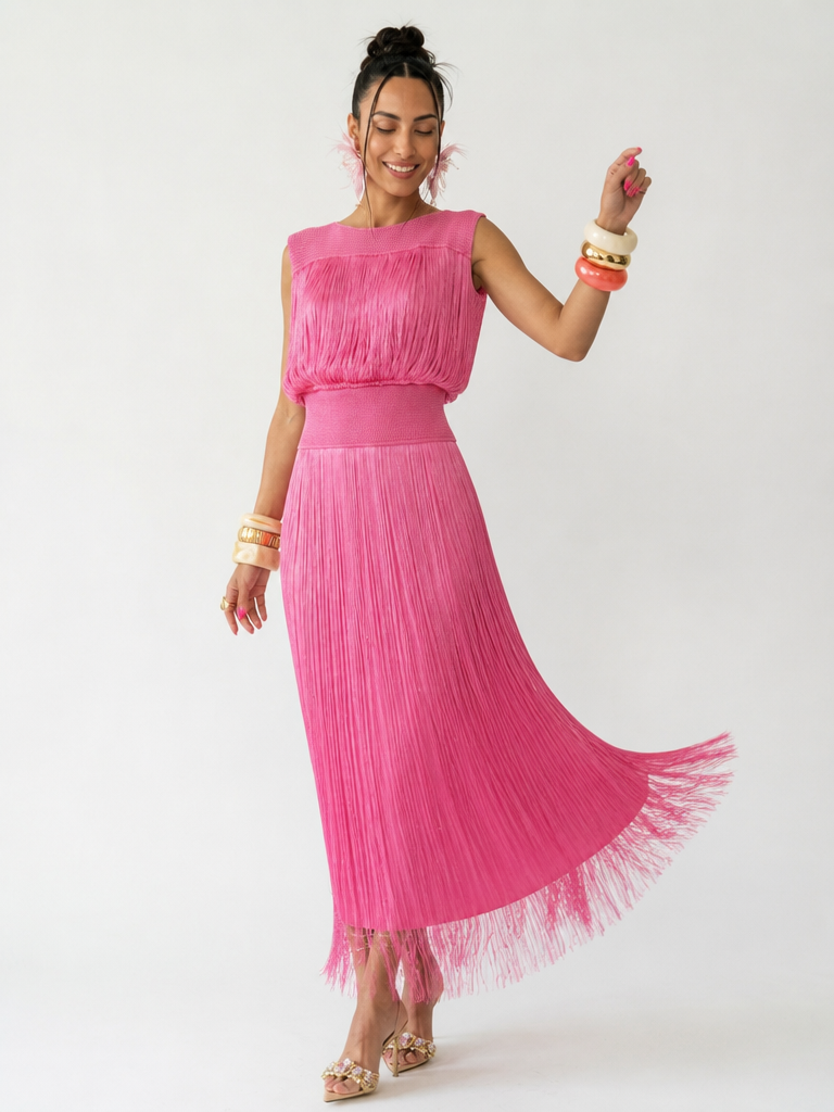 Radiant Tassel Maxi Dress