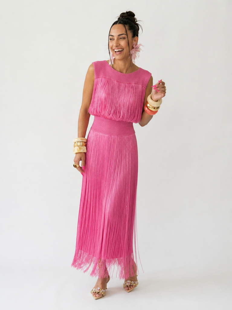 Radiant Tassel Maxi Dress