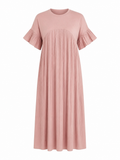 Radiant Pleated Ruffle Maxi Dress