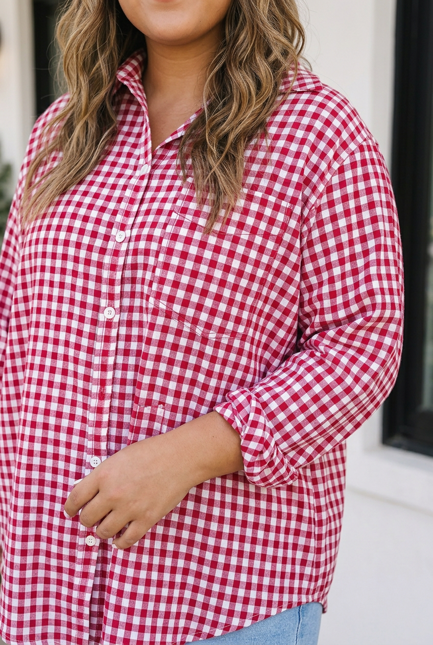 Rhea Loose Fit Shirt Long Sleeve PLUS Top-3