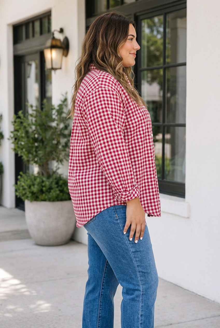 Rhea Loose Fit Shirt Long Sleeve PLUS Top-2