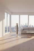 Optimus 32 in. Oscillating Tower Fan in White