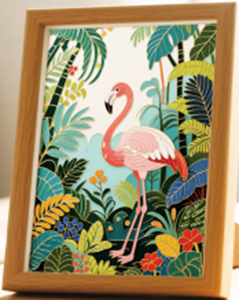 Pink Flamingo Cloisonne Art Kit F07AM3-19-10-3