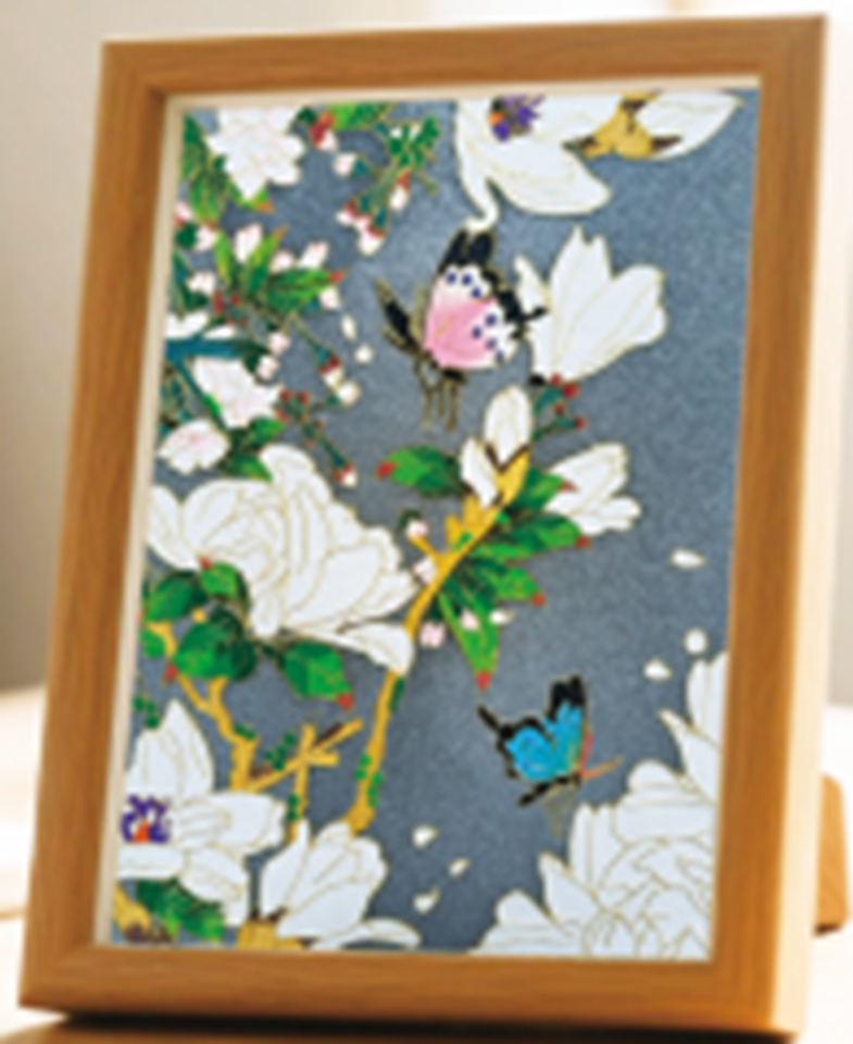 Magnolia and Butterflys Cloisonne Art Kit F07AM3-19-14-3