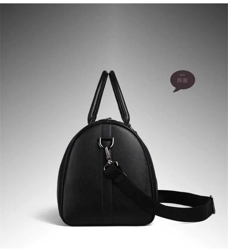 Genuine Leather Travel Duffle Bag