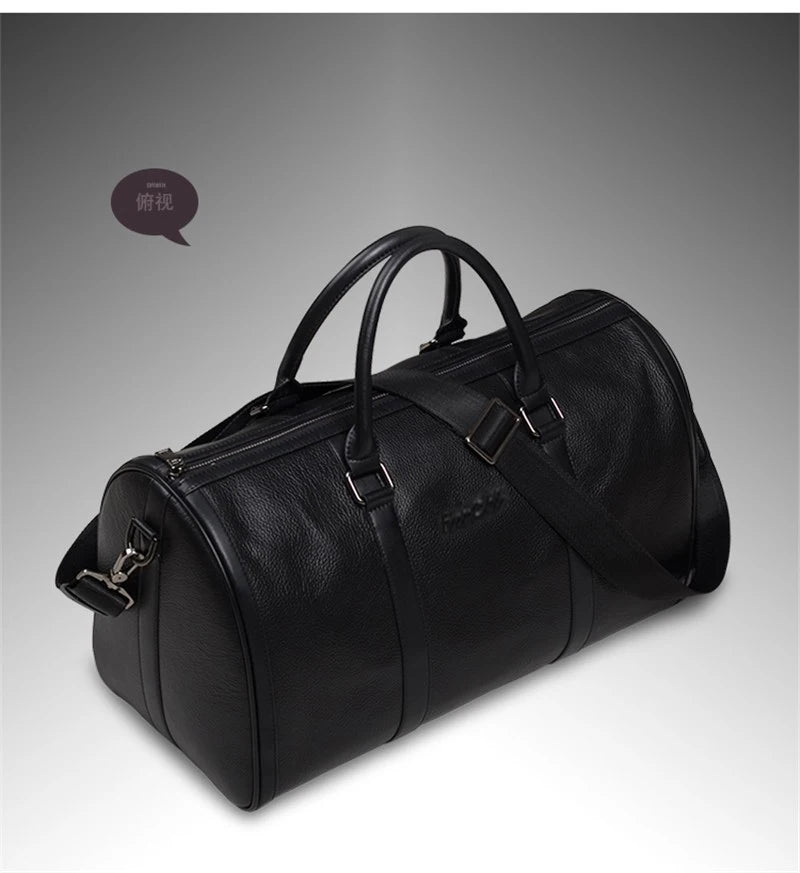 Genuine Leather Travel Duffle Bag