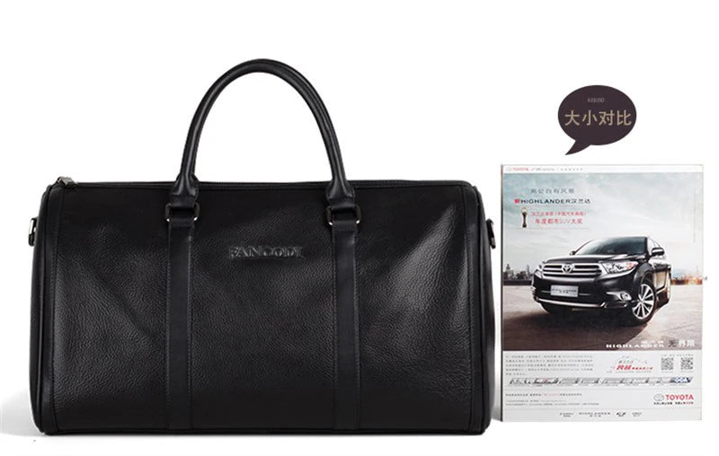 Genuine Leather Travel Duffle Bag