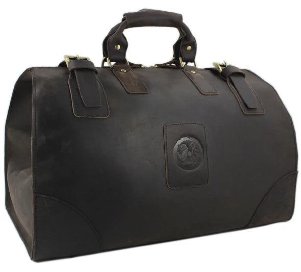 Genuine Leather Travel Duffle Bag