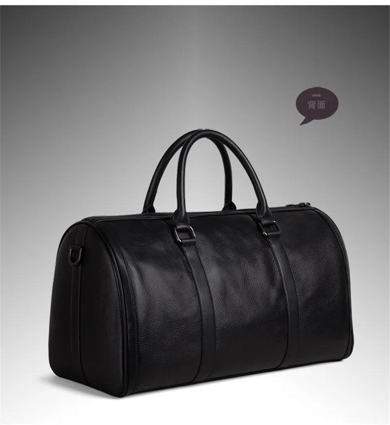 Genuine Leather Travel Duffle Bag