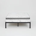 Twin Size Heavy Duty Metal Platform Bed Frame with Wooden Slats