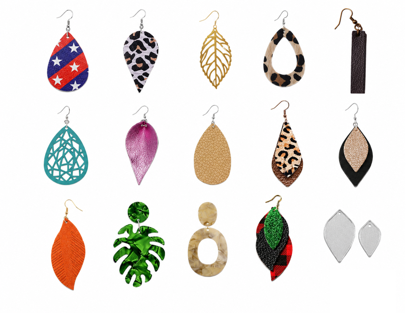 Earring Shapes Set Scrapbooking Carbon Steel Cutting Die QJ138-0