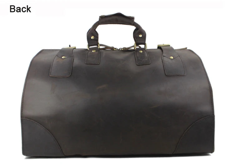 Genuine Leather Travel Duffle Bag