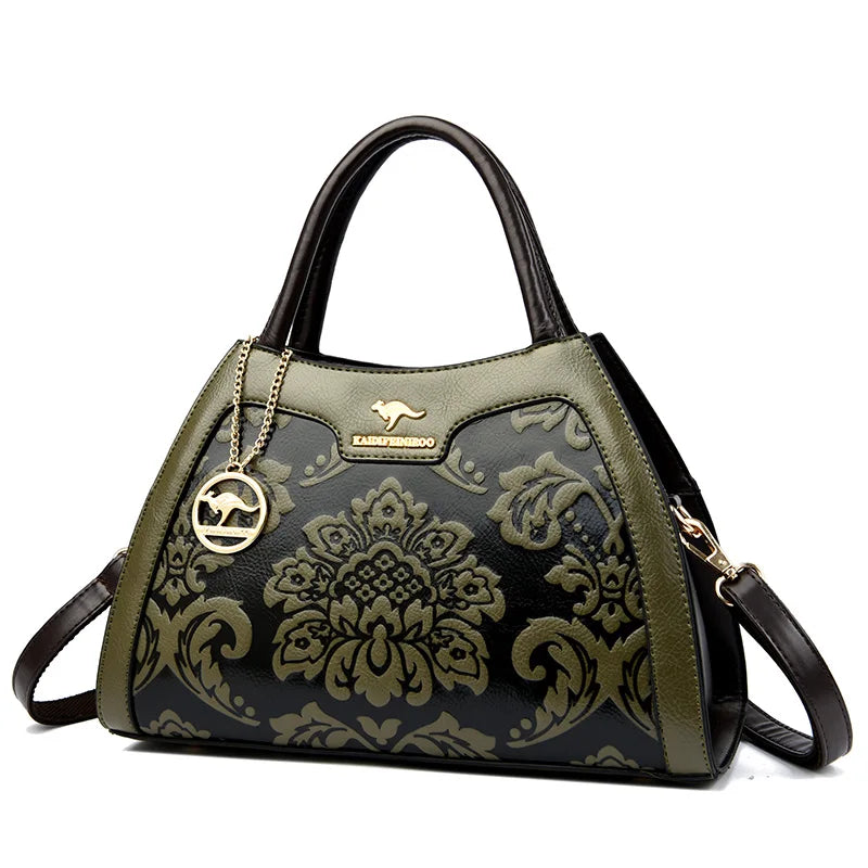 Women's PU Leather Casual Tote Shoulder Bag
