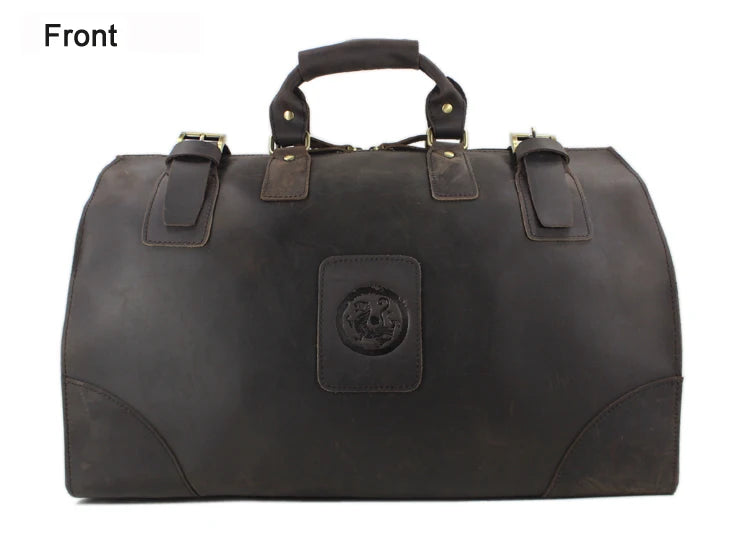 Genuine Leather Travel Duffle Bag