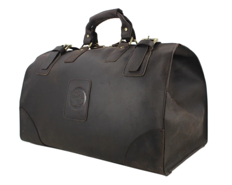 Genuine Leather Travel Duffle Bag