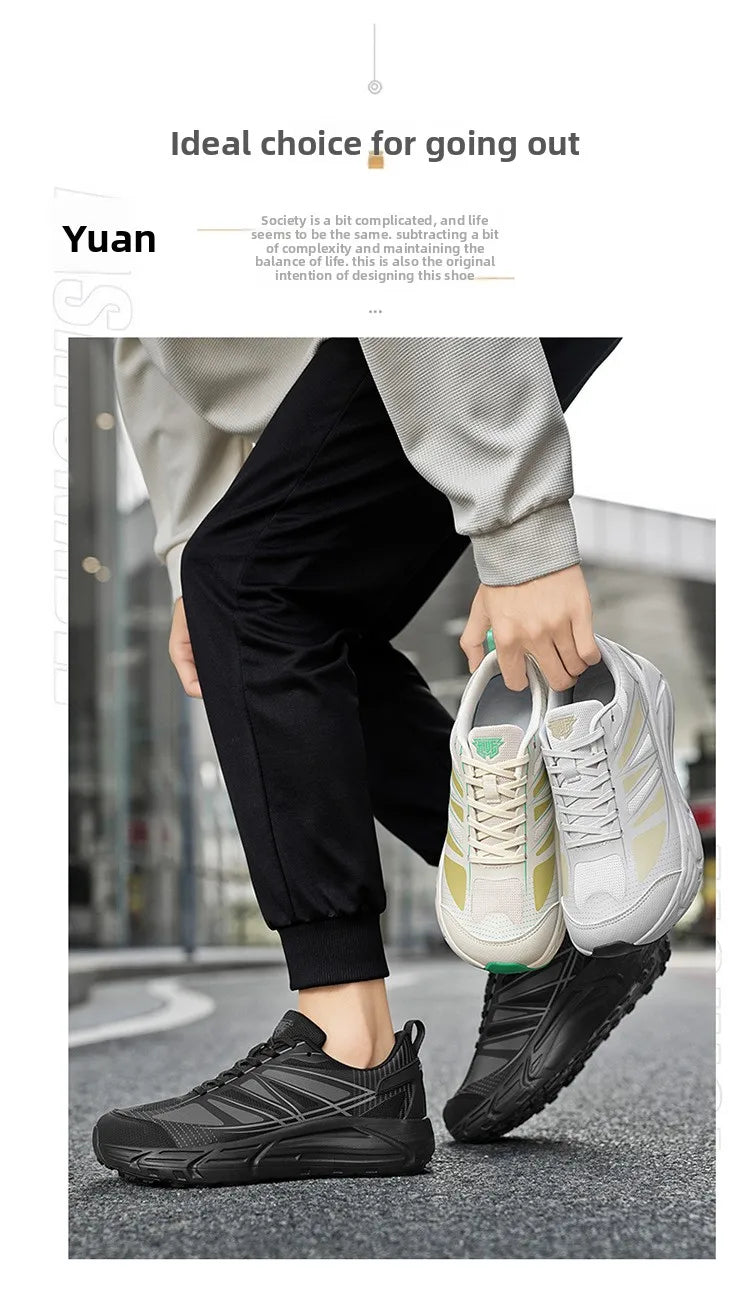 Men's 4E Extra Wide Sports Shoes | Breathable Lace-Up Casual Sneakers | EU 36–47