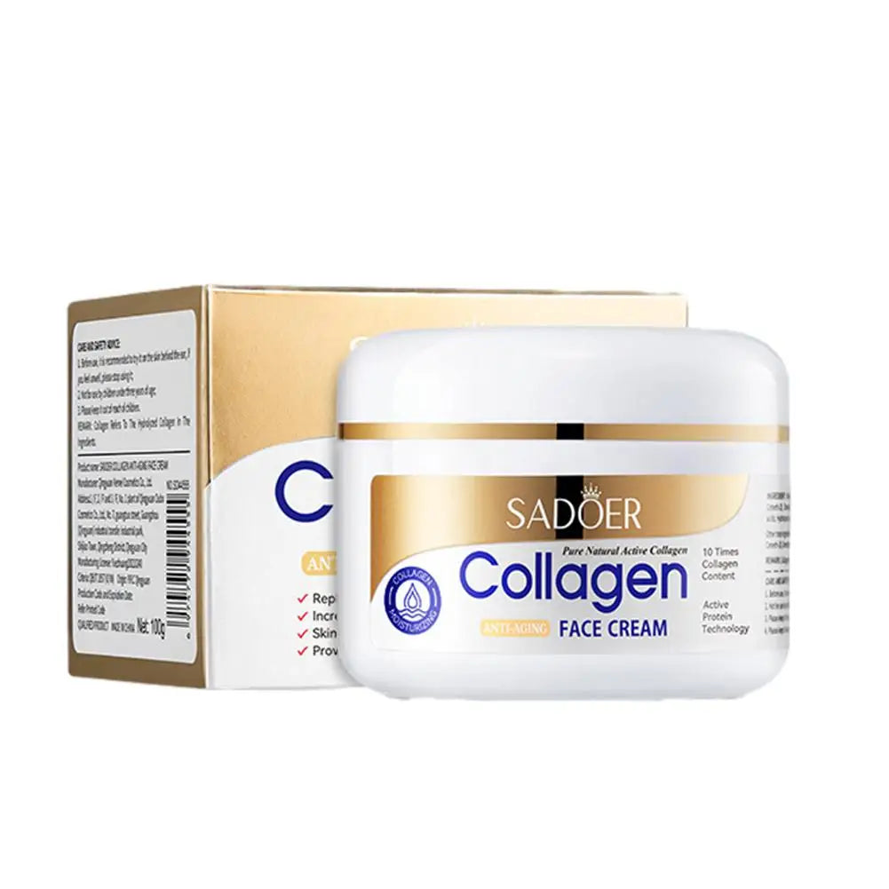 Sadoer Collagen Face Cream with packaging on a white background