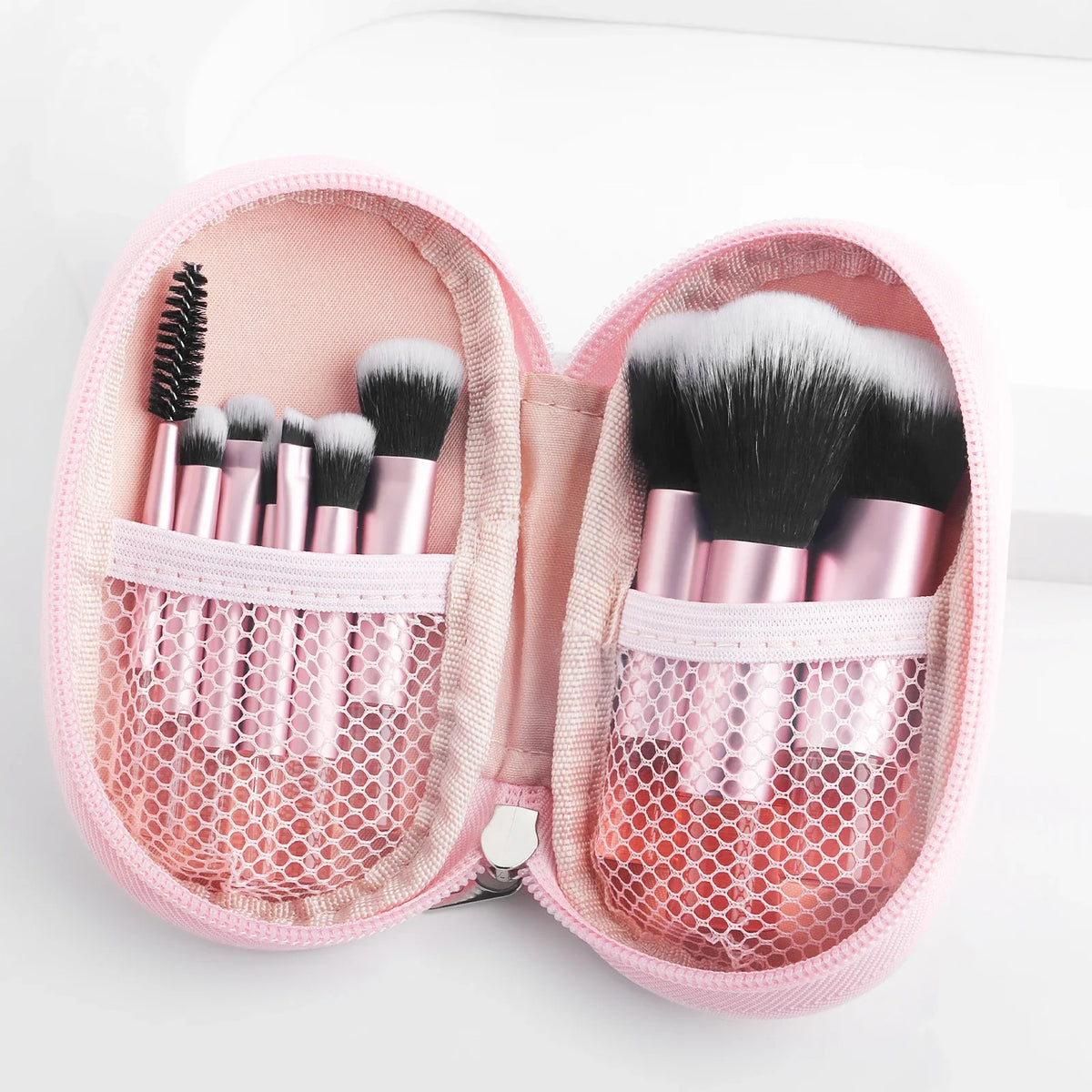 Makeup Brush Set with Storage Bag – Mini Travel-Friendly Professional Brushes