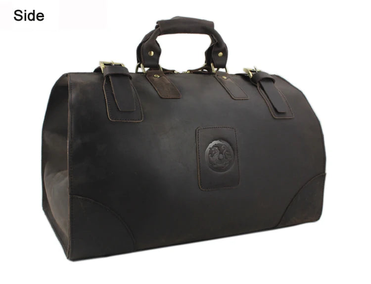 Genuine Leather Travel Duffle Bag