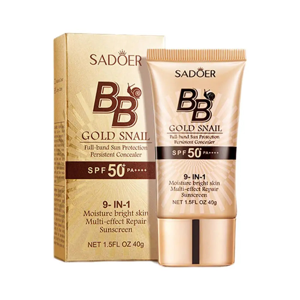 Sadoer BB Gold Snail skincare product with packaging on a white background